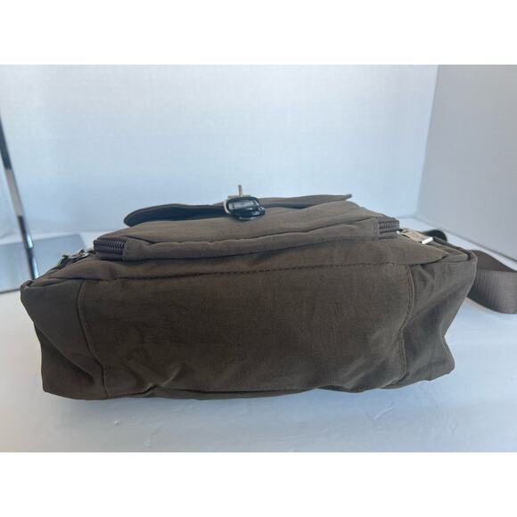 Baggallini Nylon Organizer Traveler Brown Multi Pocket Crossbody Purse - Picture 6 of 13